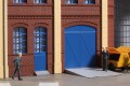 80255 Auhagen Gates and doors blue, steps, ramps